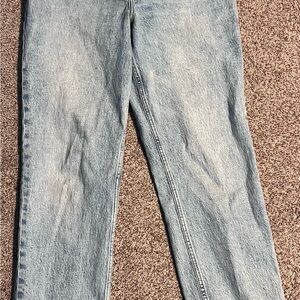 Abercrombie & Fitch Curve Love 90s High Rise Straight Leg Jeans